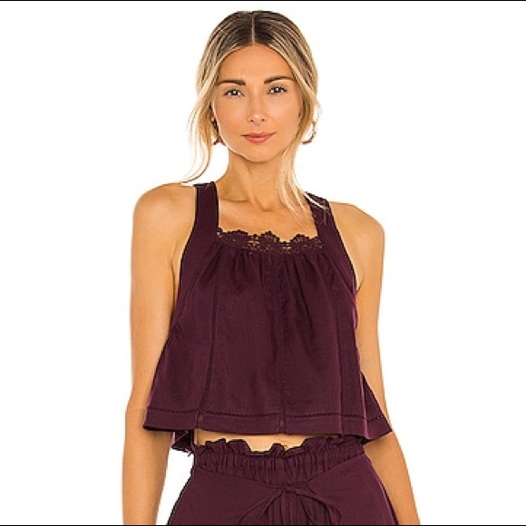 Free People Lainey Crop Top Black Honey XS - Picture 5 of 7